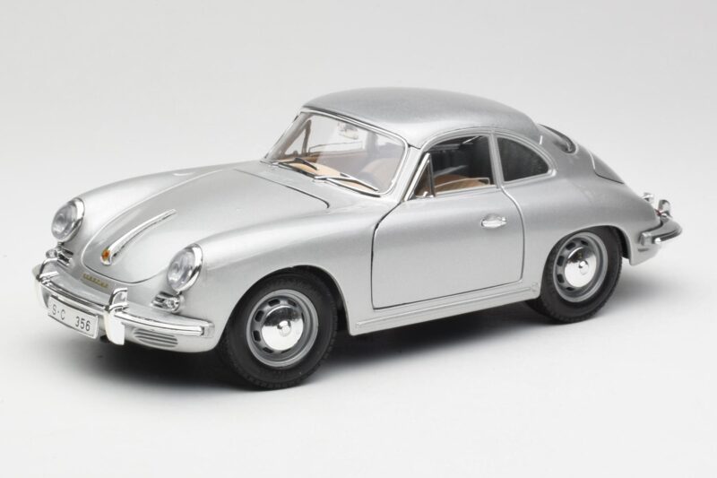 Porsche 356B Sølv Bburago 1:18 3021-M1 Metal
