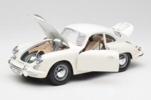 Porsche 356B Hvid Bburago 1:18 3021-M3 Metal — billede 2 af 8