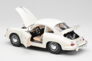Porsche 356B Hvid Bburago 1:18 3021-M3 Metal — billede 5 af 8