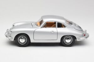 Porsche 356B Sølv & Brun Interiør Bburago 1:18 3021-M2 Metal — billede 4 af 8