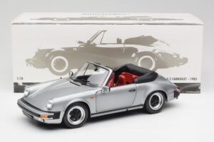 Porsche 911 930 Carrera 3.2 Cabriolet Grå Metallic Minichamps 1:18 100063034 Metal — billede 8 af 8
