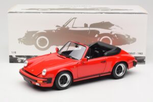 Porsche 911 930 Carrera 3.2 Cabriolet Guards Red Minichamps 1:18 110063030 Metal — billede 8 af 8