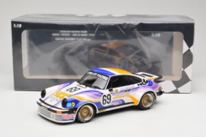 Porsche 911 934 Schiller Racing Team #69 R. Haldi / H. Vetsch 24 Hours of Le Mans 1976 Minichamps 1:18 155766469 Metal — billede 6 af 6