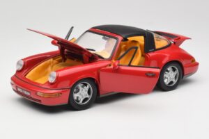 Porsche 911 964 Carrera 2 Targa Rød Anson 1:18 30305-W Metal — billede 2 af 8
