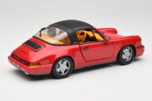 Porsche 911 964 Carrera 2 Targa Rød Anson 1:18 30305-W Metal — billede 3 af 8