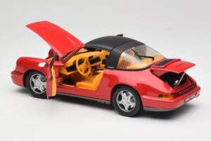 Porsche 911 964 Carrera 2 Targa Rød Anson 1:18 30305-W Metal — billede 5 af 8