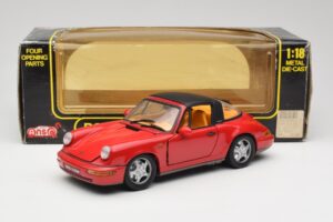 Porsche 911 964 Carrera 2 Targa Rød Anson 1:18 30305-W Metal — billede 8 af 8