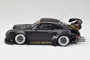 Porsche 911 964 RWB Stella Artois Bumper Delete GT Spirit 1:18 GT918 Resin — billede 3 af 6