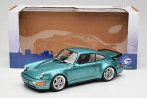 Porsche 911 964 Turbo Wimbledon Green Metallic Solido 1:18 S1803407 Metal — billede 8 af 8