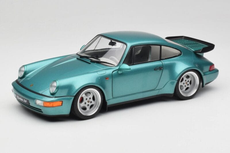 Porsche 911 964 Turbo Wimbledon Green Metallic Solido 1:18 S1803407 Metal