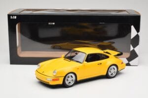 Porsche 911 964 Turbo Gul Minichamps 1:18 155069100 Metal — billede 6 af 6