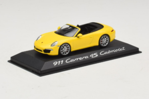 Porsche 911 991 Carrera 4S Cabriolet Gul Minichamps 1:43 WAP0201120C Metal — billede 2 af 5