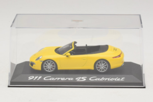 Porsche 911 991 Carrera 4S Cabriolet Gul Minichamps 1:43 WAP0201120C Metal — billede 4 af 5