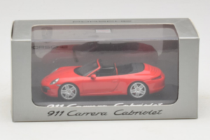 Porsche 911 991 Carrera Cabriolet Rød Minichamps 1:43 WAP0200120C Metal — billede 4 af 4