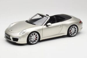 Porsche 911 991 Carrera S Cabriolet GT Sølv Metallic Minichamps 1:18 100061030 Metal
