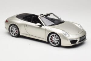 Porsche 911 991 Carrera S Cabriolet GT Sølv Metallic Minichamps 1:18 100061030 Metal — billede 6 af 8