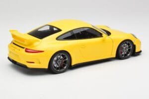 Porsche 911 991 GT3 Racing Gul & Sølvfælge Minichamps 1:18 110062722 Metal — billede 3 af 8