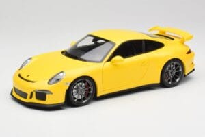 Porsche 911 991 GT3 Racing Gul & Sølvfælge Minichamps 1:18 110062722 Metal