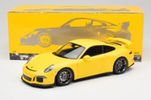 Porsche 911 991 GT3 Racing Gul & Sølvfælge Minichamps 1:18 110062722 Metal — billede 8 af 8