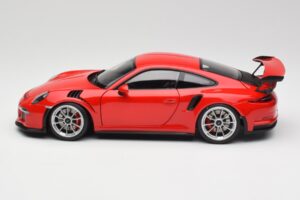 Porsche 911 991 GT3 RS Guards Rød Sølv Fælge AUTOart 1:18 78165 Metal — billede 4 af 8
