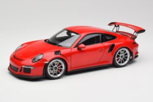 Porsche 911 991 GT3 RS Guards Rød Sølv Fælge AUTOart 1:18 78165 Metal