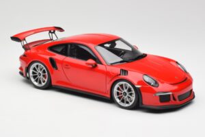 Porsche 911 991 GT3 RS Guards Rød Sølv Fælge AUTOart 1:18 78165 Metal — billede 6 af 8