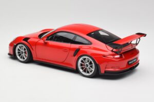 Porsche 911 991 GT3 RS Guards Rød Sølv Fælge AUTOart 1:18 78165 Metal — billede 7 af 8