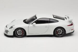 Porsche 911 991 GT3 Hvid Med Sølvfælge Minichamps 1:18 113062721 Metal — billede 4 af 8
