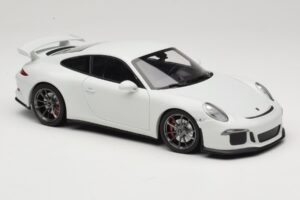 Porsche 911 991 GT3 Hvid Med Sølvfælge Minichamps 1:18 113062721 Metal — billede 6 af 8