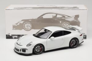 Porsche 911 991 GT3 Hvid Med Sølvfælge Minichamps 1:18 113062721 Metal — billede 8 af 8