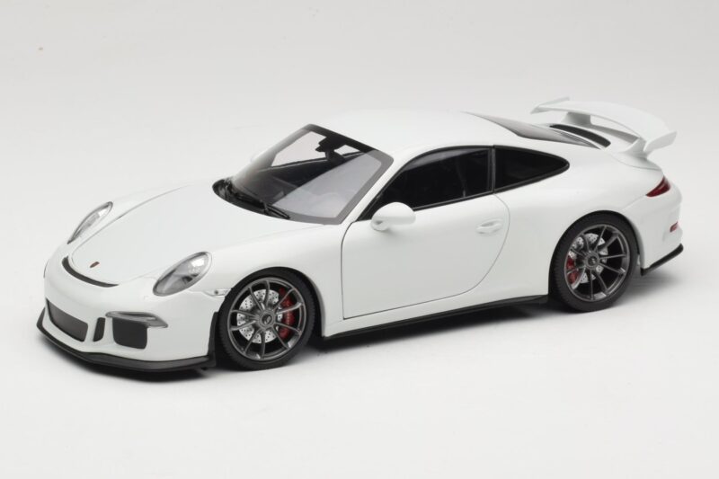 Porsche 911 991 GT3 Hvid Med Sølvfælge Minichamps 1:18 113062721 Metal