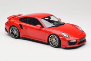 Porsche 911 991 Turbo S Guards Red Minichamps 1:18 110067122 Metal — billede 6 af 8