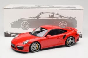Porsche 911 991 Turbo S Guards Red Minichamps 1:18 110067122 Metal — billede 8 af 8
