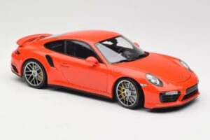 Porsche 911 991 Turbo S Lava Orange Minichamps 1:18 110067120 Metal — billede 6 af 8