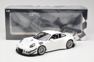 Porsche 911 991.1 GT3 R Hvid Med Sølvfælge Minichamps 1:18 153166000 Metal — billede 6 af 6