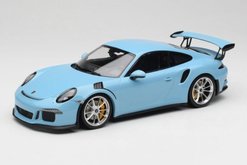 Porsche 911 991.1 GT3 RS Blå Matte Fælge Minichamps 1:18 153066235 Metal