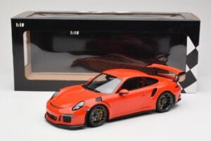 Porsche 911 991.1 GT3 RS Lava Orange Minichamps 1:18 155066220 Metal — billede 6 af 6