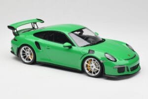Porsche 911 991.1 GT3 RS Lizard Grøn & Sølv Hjul Minichamps 1:18 153066229 Metal — billede 4 af 6