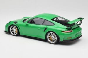 Porsche 911 991.1 GT3 RS Lizard Grøn & Sølv Hjul Minichamps 1:18 153066229 Metal — billede 5 af 6