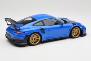 Porsche 911 991.2 GT2 RS Blå med Gyldne Fælge Minichamps 1:18 155068302 Metal — billede 2 af 6