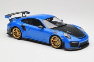 Porsche 911 991.2 GT2 RS Blå med Gyldne Fælge Minichamps 1:18 155068302 Metal — billede 4 af 6