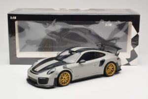 Porsche 911 991.2 GT2 RS Chalk Weissach Package Gyldne Fælge Minichamps 1:18 155068304 Metal — billede 6 af 6