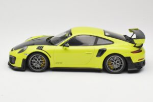 Porsche 911 991.2 GT2 RS Limegrøn med Sølvfælge Minichamps 1:18 155068309 Metal — billede 3 af 6