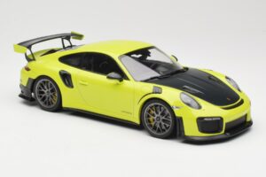 Porsche 911 991.2 GT2 RS Limegrøn med Sølvfælge Minichamps 1:18 155068309 Metal — billede 4 af 6