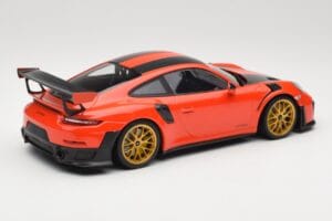 Porsche 911 991.2 GT2 RS Orange Weissach Package Gyldne Fælge Minichamps 1:18 155068305 Metal — billede 2 af 6