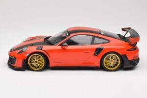 Porsche 911 991.2 GT2 RS Orange Weissach Package Gyldne Fælge Minichamps 1:18 155068305 Metal — billede 3 af 6