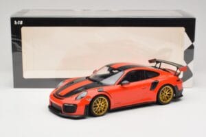 Porsche 911 991.2 GT2 RS Orange Weissach Package Gyldne Fælge Minichamps 1:18 155068305 Metal — billede 6 af 6