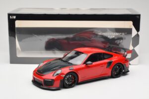Porsche 911 GT2 RS 991.2 Rød Sorte Fælge Minichamps 1:18 155068307 Metal — billede 6 af 6
