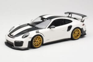 Porsche 911 991.2 GT2 RS Weissach Package Hvid Med Guldfælge Minichamps 1:18 153068308 Metal