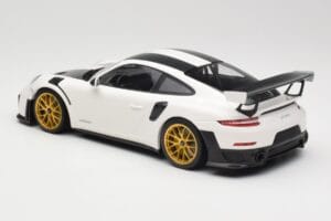 Porsche 911 991.2 GT2 RS Weissach Package Hvid Med Guldfælge Minichamps 1:18 153068308 Metal — billede 5 af 6